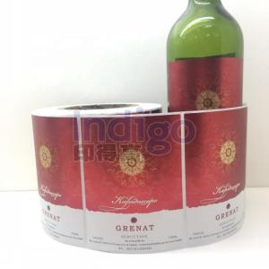 Quality Custom printing wine sticker, glass bottle sticker for sale