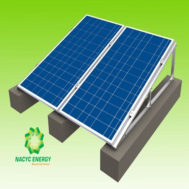 Quality Simplest Design Flat Roof Solar Mounting System Aluminum PV Panel Bracket for sale