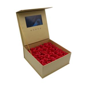 Quality Presentation Marketing Greeting Gift Flower Jewelry Ring Lcd Screen video box gift for sale