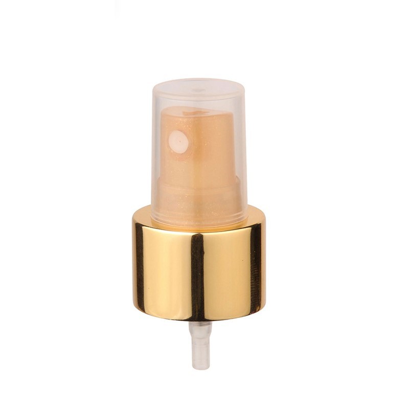 Quality 18mm 1.4cc/T Perfume Mist Sprayer , Cosmetic Pump Dispenser Gold And Silver Closure for sale