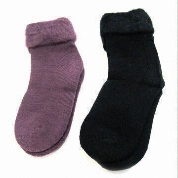 Ladies brushed thermal socks, available in various colors, materials and sizes, azo-free