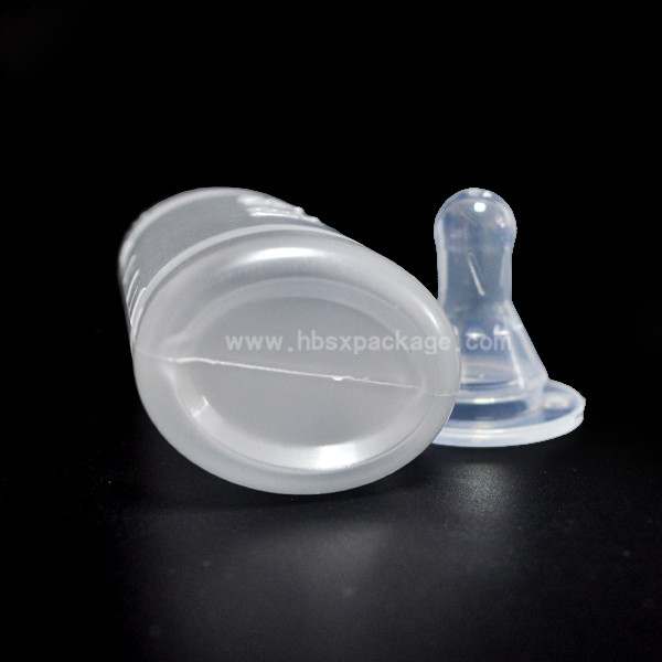 100ml plastic baby bottle pp material with silicone tube, made in China