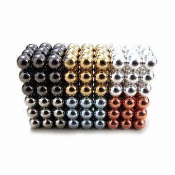 China Neocubes (Magnetic Balls) with Zinc, Black Epoxy, Imitation Gold/Silver Coating, Measures 1 to 50mm on sale