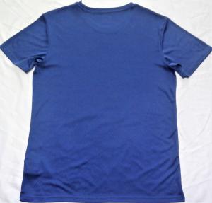 Quality Comfortable Pattern Printed 140gsm Mens Round Neck T Shirt Blue for sale