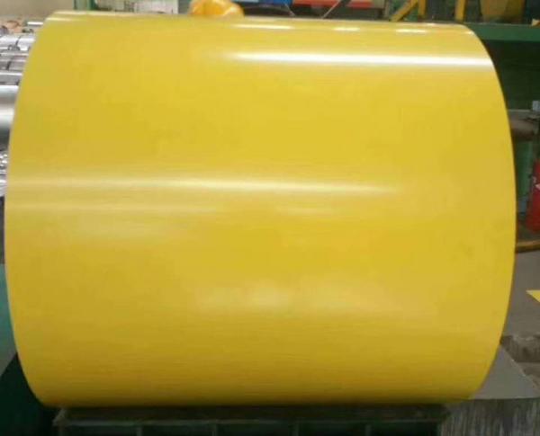Buy Self Cleaning Yellow Prepainted Steel Coil 0.4MM Thickness For Furniture Decoration at wholesale prices
