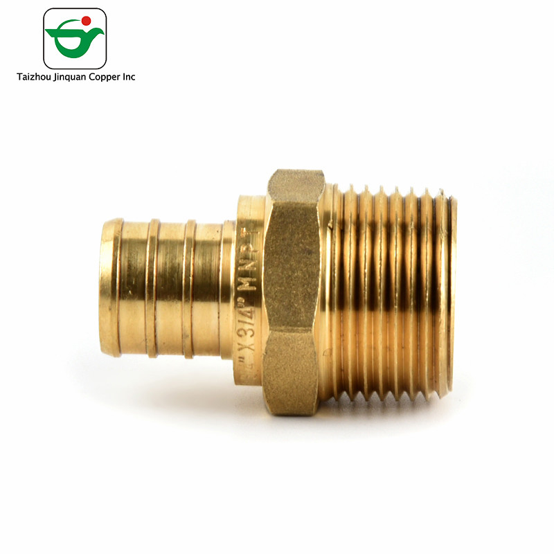 ISO9001 1''X3/4 MNPT Copper Male Adapter Pex Barb Fitting