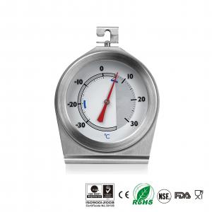 China Food Monitoring Commercial Fridge Thermometer With Hook And Panel Base on sale