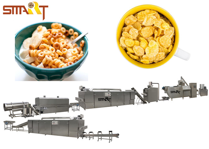 Quality 2500kg/H Corn Flakes Production Line With Gas Fired Burner for sale