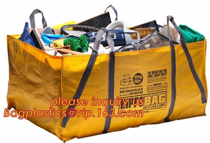 China golden supplier 1000kg bulk bag 1 ton skip bag pp jumbo bag,pp construction waste bulk skip bag,super sack Bulk jumbo Ba on sale