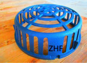 Quality Blue Round Cast Iron Roof Drain Dome  Diameter 13" Sand Casting Dust Proof for sale