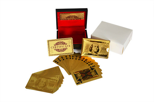 China Costom 24K Gold foil Playing Cards on sale