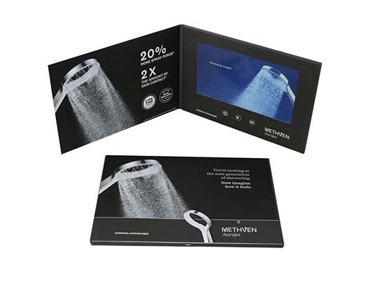 Quality high resolution 7 inch LCD video mailer,video in print card, video brochure card shenzhen supplier for sale