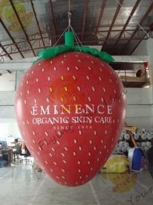 Quality Red 3m Height Strawberry Shaped Balloons With Digital Printing For Promotion for sale
