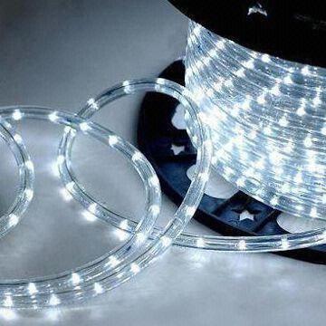 Quality Holiday Rope Lights with Flat and Milky White or Transparent Color Shape, 11 x 22mm Diameter for sale