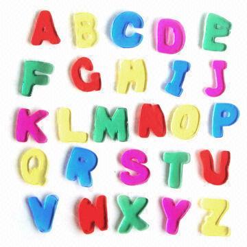 Alphabet 3D gel stickers, eco-friendly, non-toxic, used for holiday decoration/promotional purposes