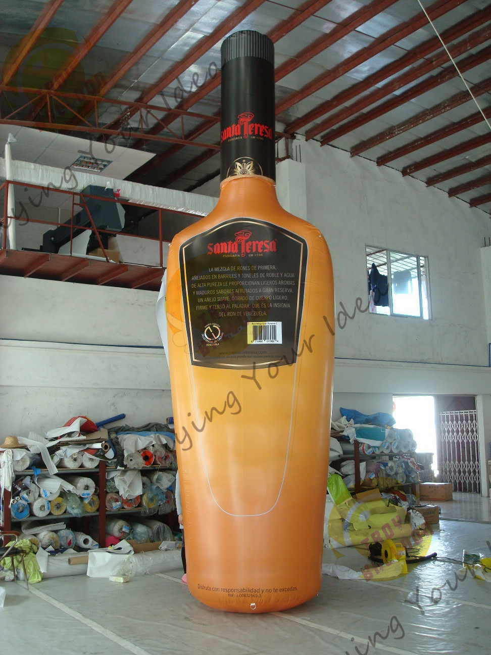 Buy cheap Yellow Giant Inflatable Beer Bottle / Advertising Custom Inflatable Balloons from wholesalers
