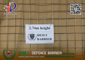 Quality HESLY MIL19 Defensive Barrier | 2.74m high with beige color geotextile cloth for sale