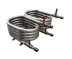 Quality 20P Spiral Coil Coaxial Heat Exchanger Convenient Oil Returning Smoothly for sale