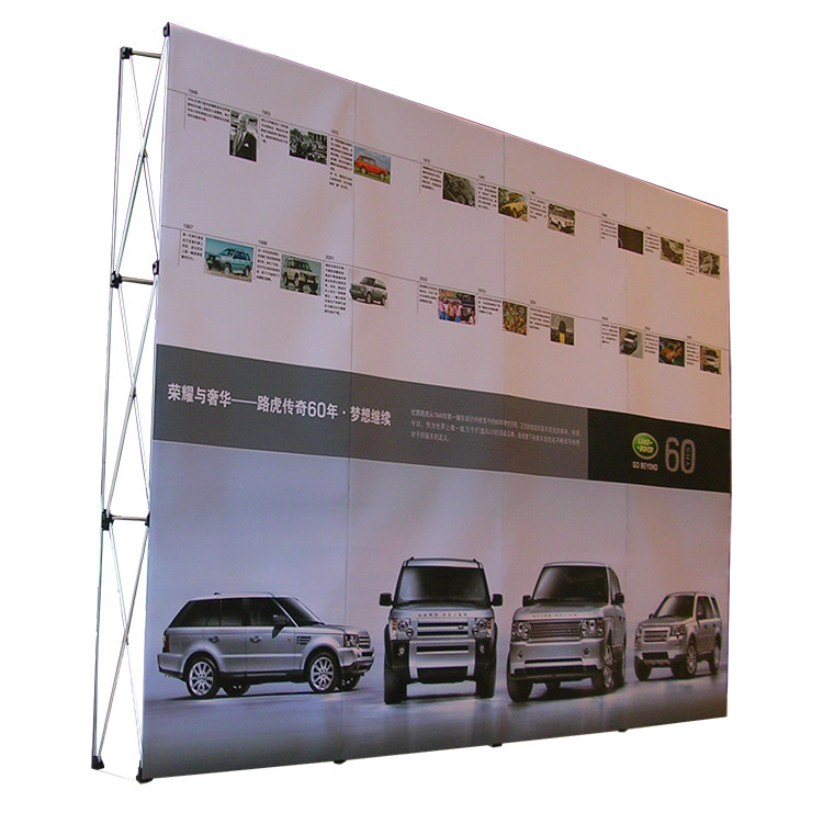 Easy Installation Trade Show Backdrop Displays Folding Banner Stand Smooth Surface