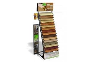 Quality Aluminum Tiered Retail Display Rack For Floor Promotion With 4 Wheels for sale
