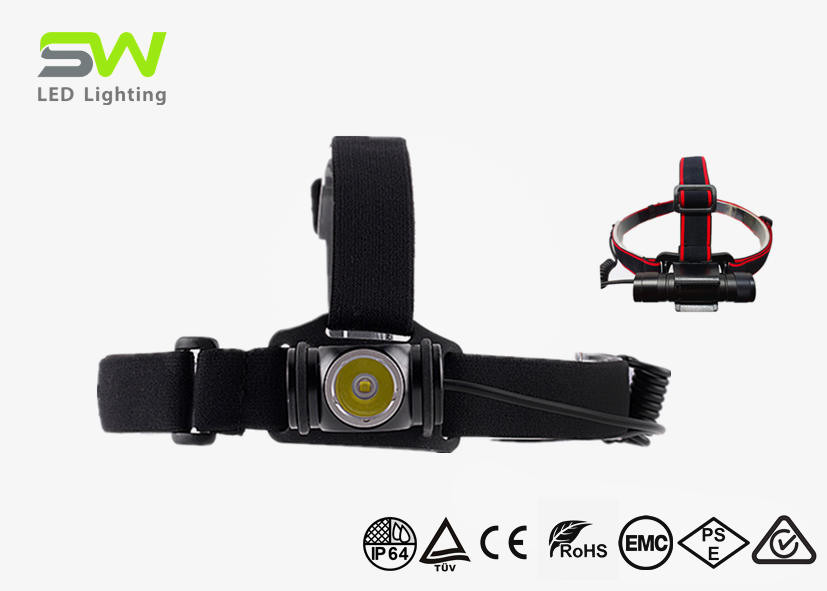 Quality 1000 Lumen Cree L2 Super Bright Led Headlamp Rechargeable By USB Magentic Cable IP64 for sale
