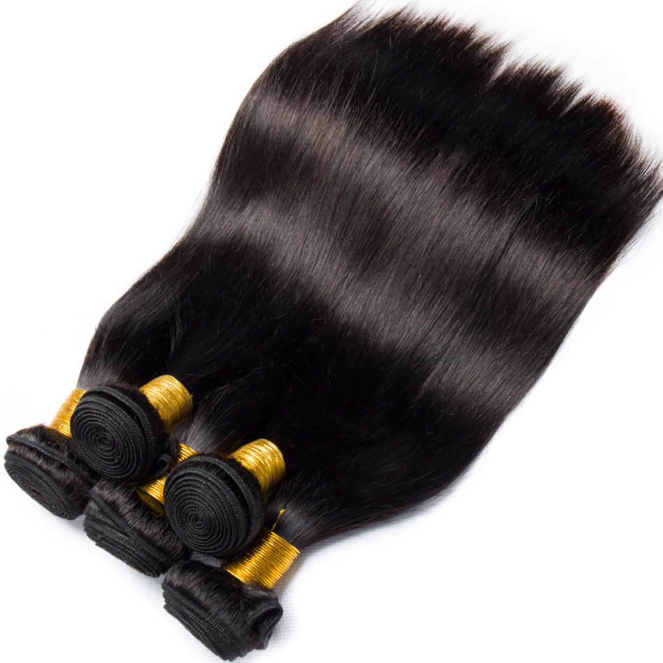 Quality Double Weft Straight Virgin Human Hair Bundles 8A Grade Free Tangle No Shedding for sale