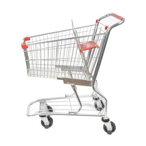 China Metal Galvanized Supermarket Steel Shopping Cart Americana Shopping Carts 60L on sale