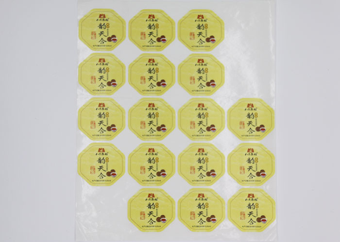 Quality Round Shape Food Label Stickers PET Material Full Color Printing With Decal Service for sale