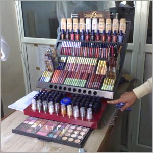 Quality 4C offset printing makeup Cosmetic Display Stands for Aknicare Fluid Powder for sale