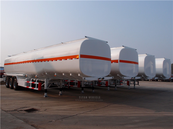 China tri-axle large volume carbon steel liquid semi tanker trailer for sale on sale