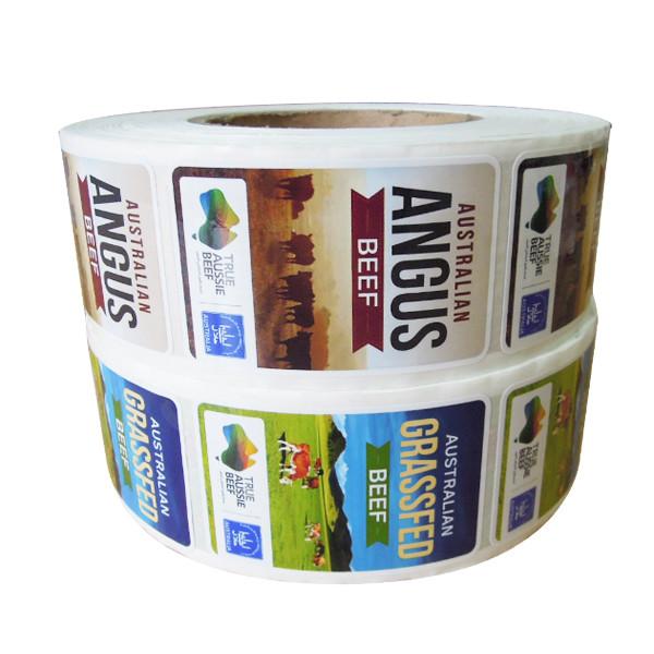 Buy Adhesive Custom Printed Custom Product Labels Waterproof On Rolls For Food Packaging at wholesale prices