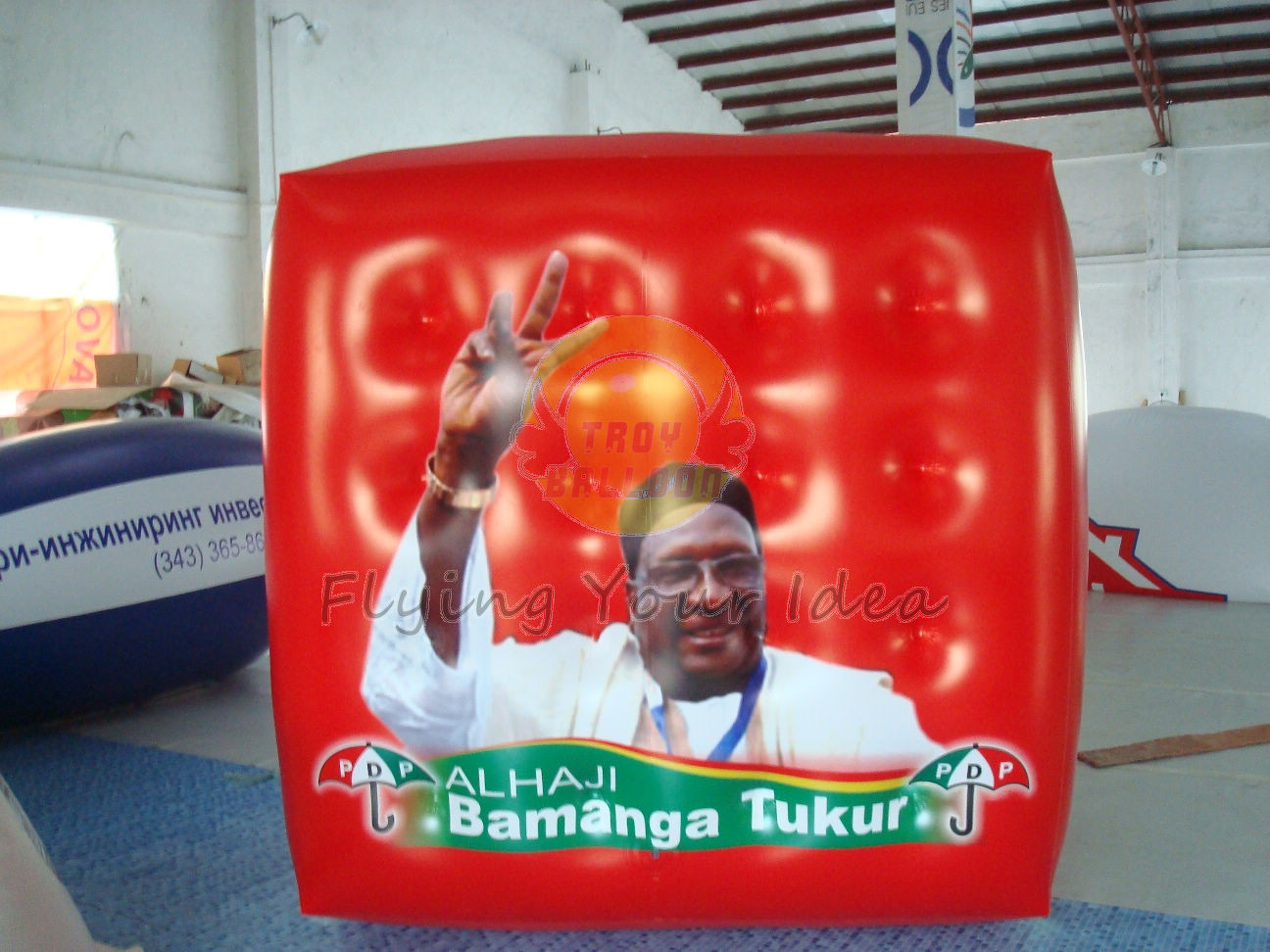 Quality Durable Attractive Red Political Advertising Balloon, Cube Balloons for Trade show for sale