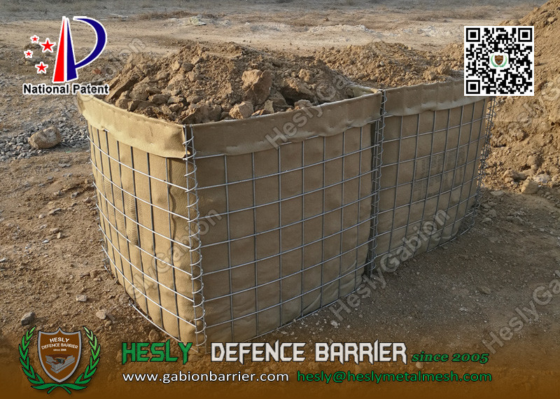 Quality HESCO Bastion Barrier MIL2 Unit | 610mm high with beige color geotextile cloth for sale