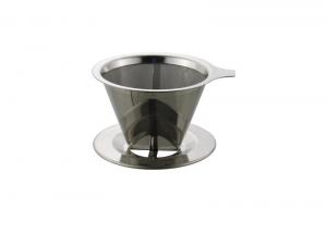Quality 304 Stainless Steel Coffee Filter Simple Coffee Worker With Folded Edge for sale