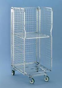 Quality 3 sided Multifunctional Security Roll Cage, Removable Door Logistic Cart Roll Container for sale