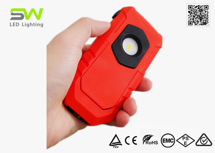 Quality 2w Usb Rechargeable Pocket Work Light With Led Torch Adjustable Magnetic Stand for sale