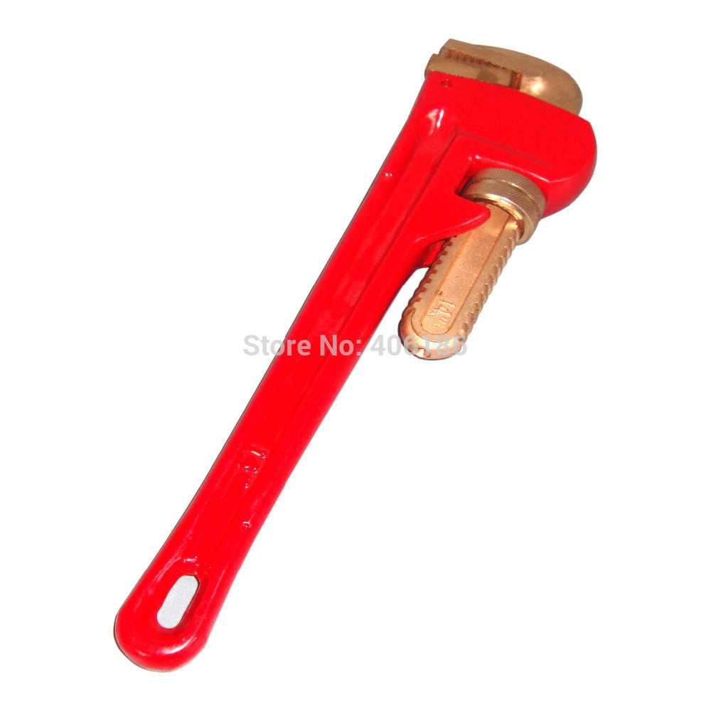 Buy 14"/350mm, 18"/450mm, 24"/600mm  Non-sparking Beryllium Copper  Pipe Wrench, American type Copper Alloy Hand Tools at wholesale prices