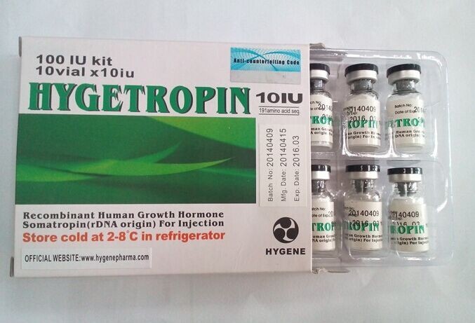 Quality Injury Healing Hygetropin Human Growth Hormone , 10iu / Vial Fat Loss HGH White Powder for sale