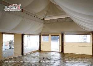 Quality High Quality 5x7.5m Luxury Glamping Tents Pattaya Hotel Tent With Platform for sale