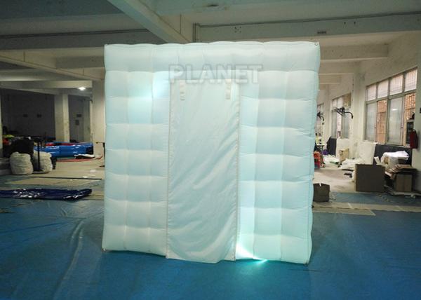 Buy 2.4x2.4x2.4m Small White Inflatable Party Cube Booth Tent With 2 Doors at wholesale prices