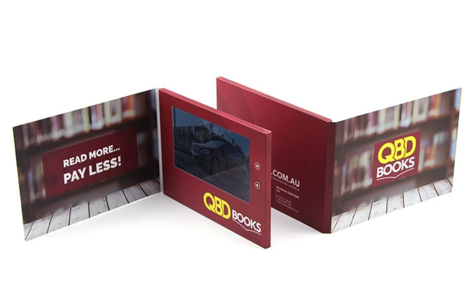 Quality 5 inch LCD video in print/custom LCD video plus print video brochure for new product launch for sale