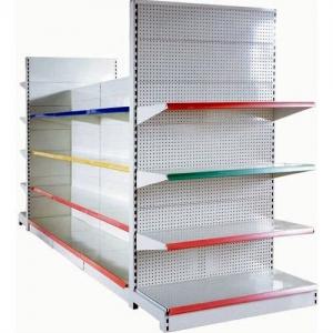 Quality 4 Layer Double-Sided Supermarket Shelving With Double-Sided ，1200 X 1200 X 1800mm for sale