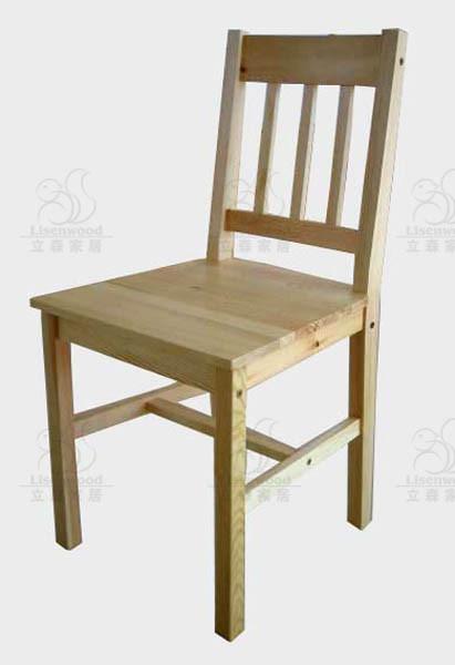 Solid Furniture High Back Pine Wood Chairs For Dining Room