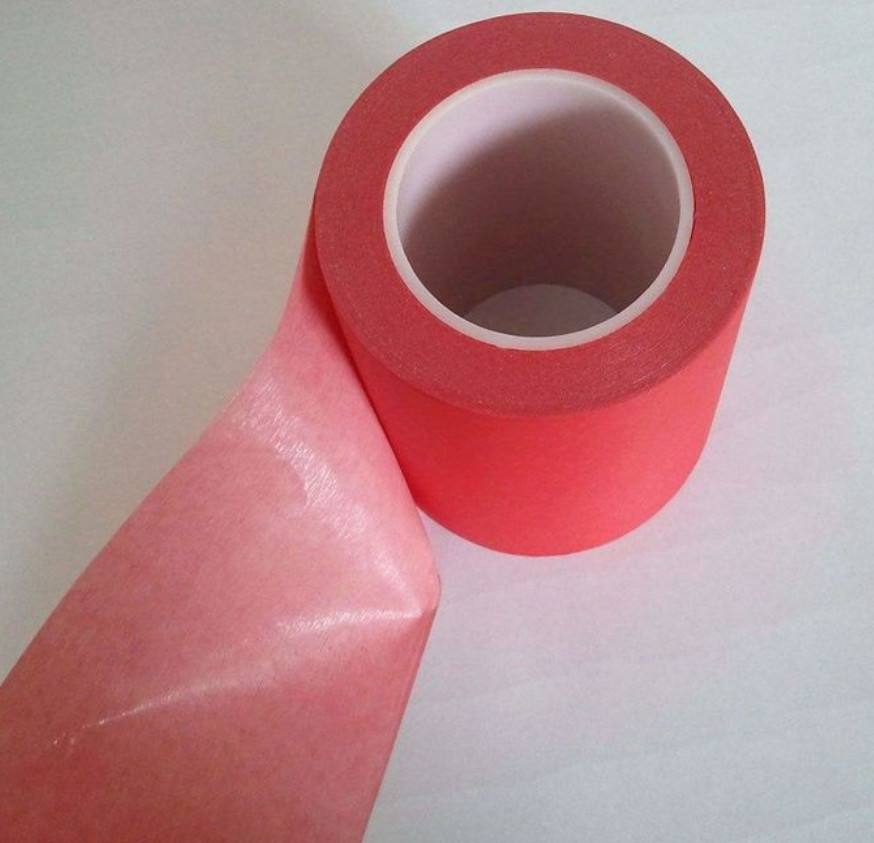 Quality 260Um Thickness Crepe Paper Masking Tape 210N Per 25Mm Tensile Resistance for sale