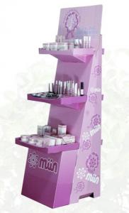 Quality Customised Cosmetic Display Stands cardboard for brand stand out in retailling shop for sale