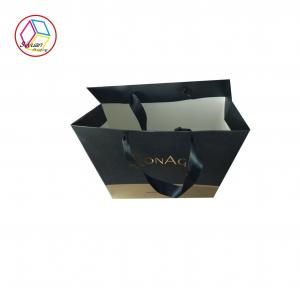 China Colorful Printed Paper Bags / Imprinted Shopping Bags With Silk Handle on sale