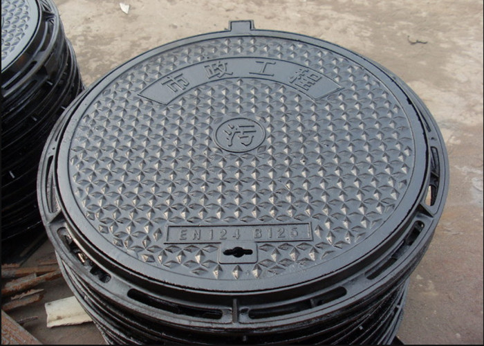 Quality Watertight Ductile Iron Manhole Cover Apply To EN124  ISO9001 Standard Customized Product for sale