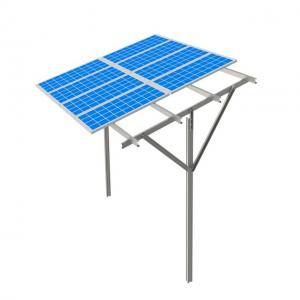 Quality Ground Aluminum Single Pole Solar Structure 1MW With Concrete Foundation for sale
