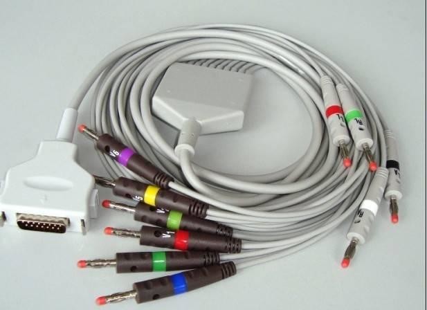 Quality Fukuda Denshi EKG Machine Cable Durable DB15M - 15pin 4.7kΩ Resistance for sale