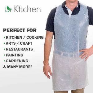 China Bio Based Plastic Throw Away Aprons Corn Starch Material OEM Acceptable on sale
